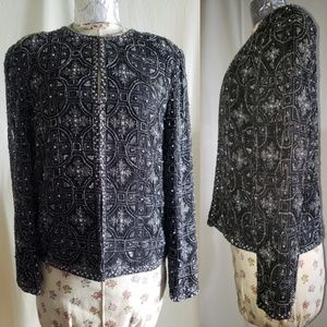 Partridge in a Pare Tree Formal Beaded Jacket